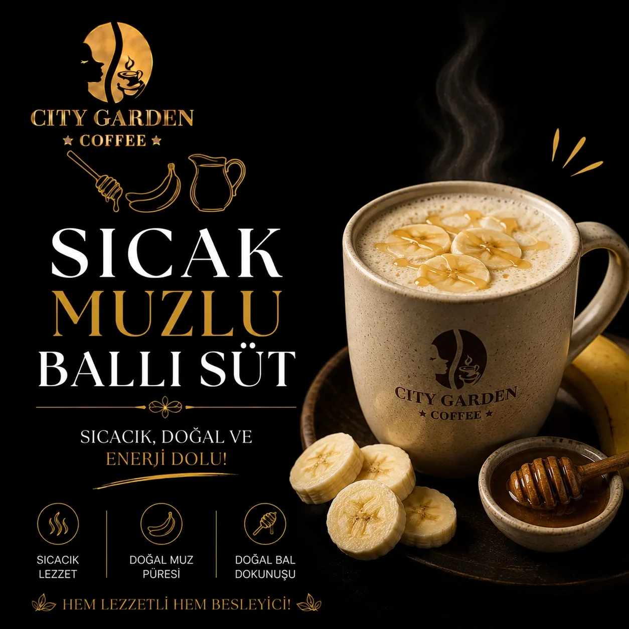 SICAK MUZLU BALLI SÜT